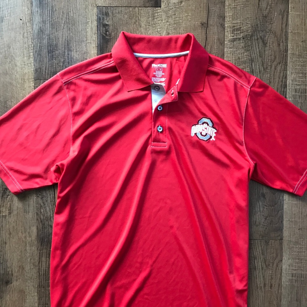 ProEdge Ohio State Polo. 100% Polyester. Size L